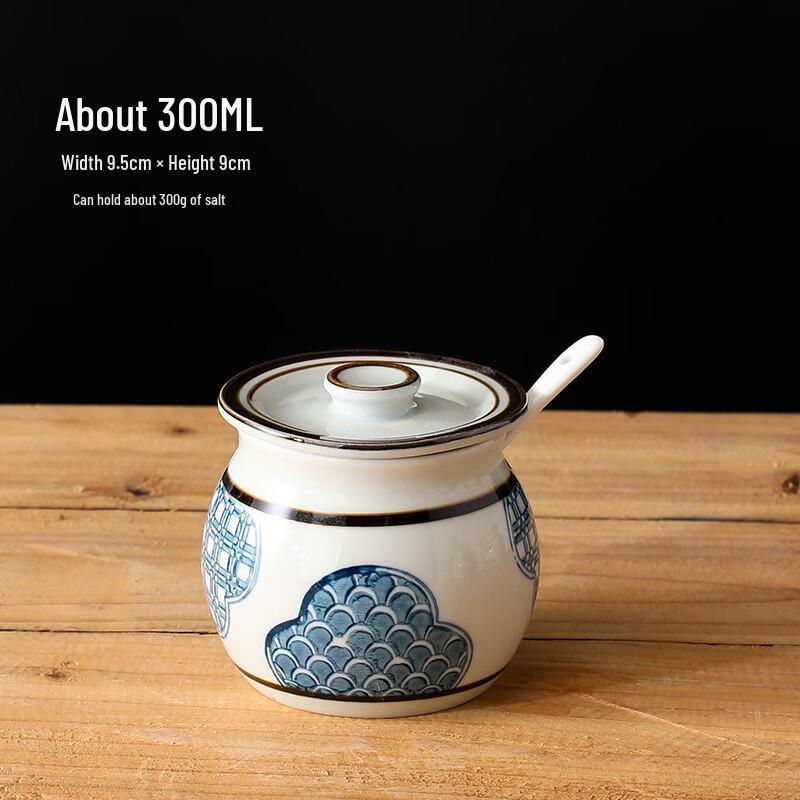 Hand-Painted Ceramic Kitchen Storage Jar