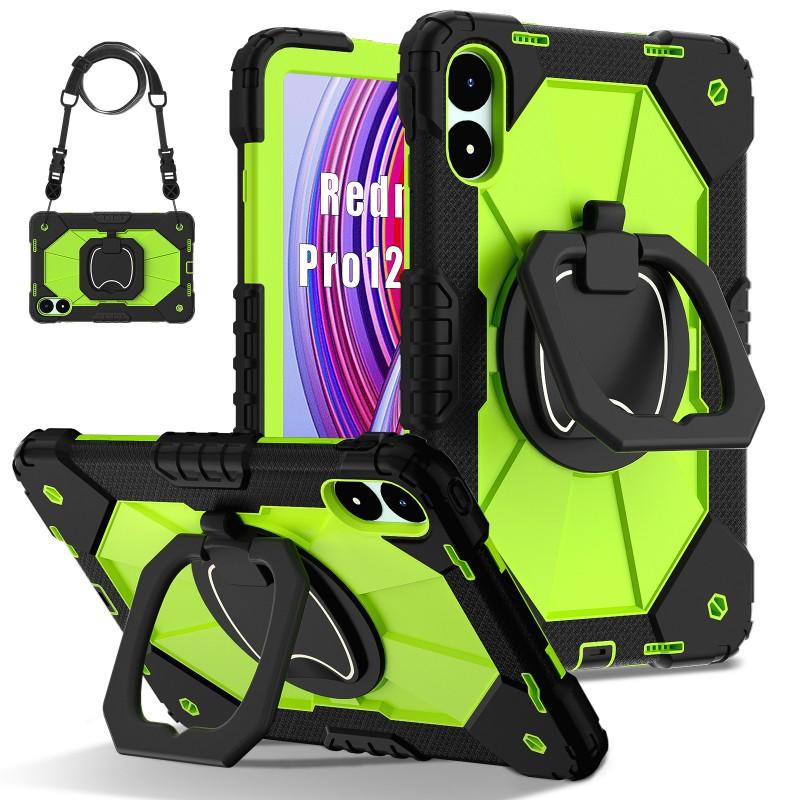 Redmi Pad Pro 12.1 Inch Protective Case With 360 Rotating Stand Full Coverage Shockproof Silicone Cover Tablet