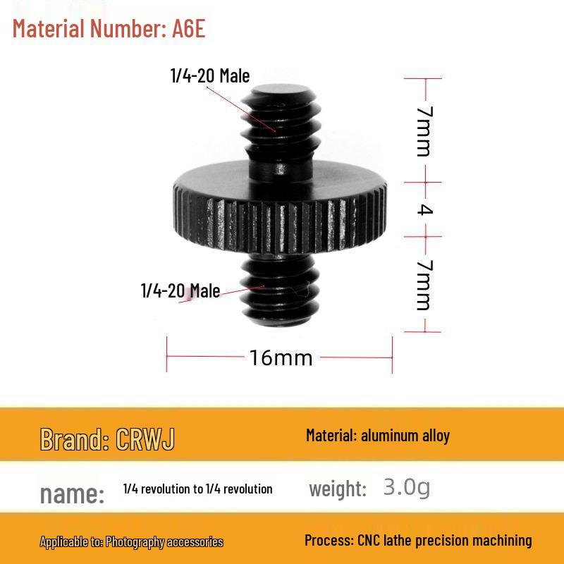 1/4 to 3/8 M4 M5 M6 M8 Screw Adapter for Tripod, Pan/Tilt Camera, Hot Shoe Mount & Light Stand
