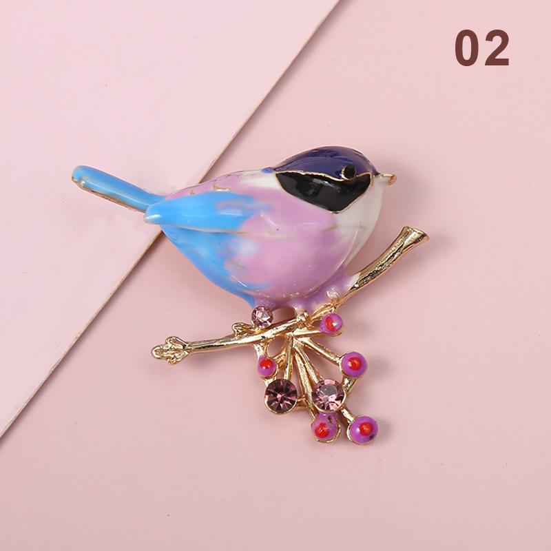 Women Party Animal Jewelry Accessories Quality Bird Brooch Multicolor Enamel Pin Women Girls Daily