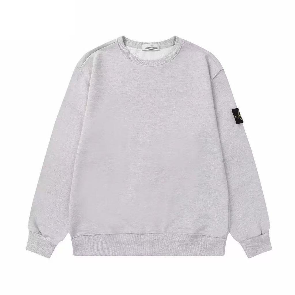 STONE Classic Solid Color Hooded Long-Sleeve Unisex Jacket with Badge – Trendy Island Style for Couples