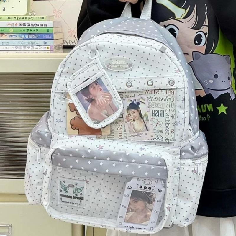 New Y2K Sweet Star Comic Ita Tote Ladies Trend Sling Bag Lolita Female Transparent Tote Bag DIY Display Shoulder Carry Bag Handbags