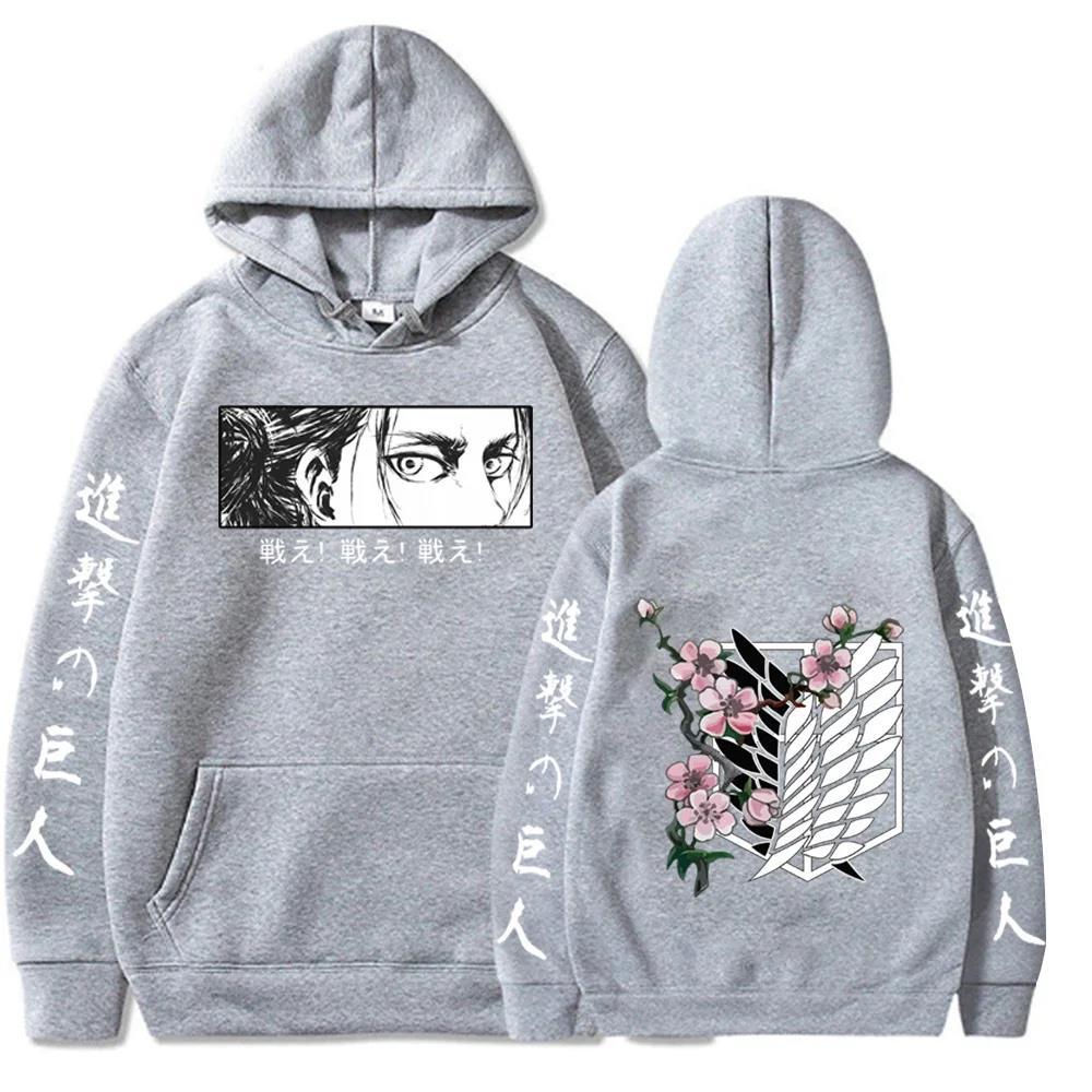 Anime Attack on Titan Plus Size Hoodie Levi Graphic Hood Sweatshirt Men Womnen Fashion Brand Design Pullover Fleece Hoodies