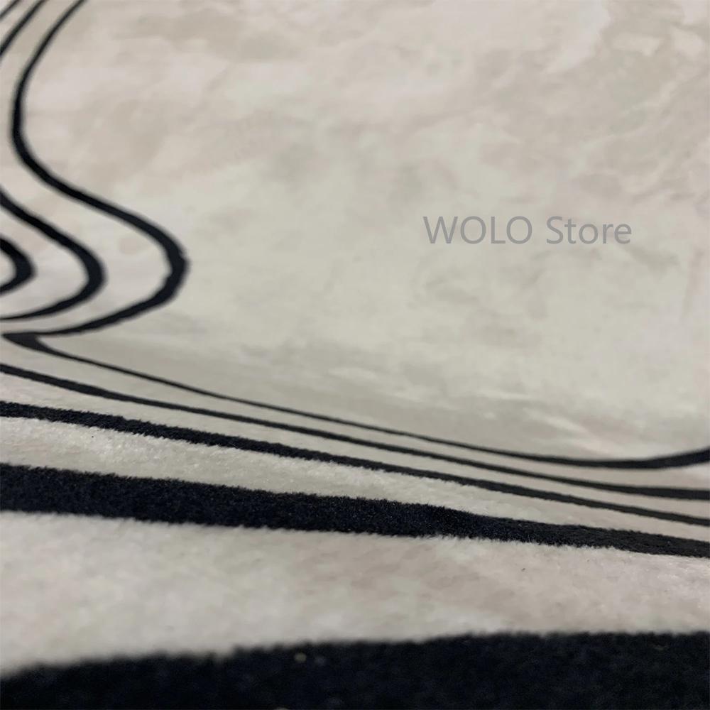 Cream Color Irregular Carpets for Living Room Ins Soft Fluffy Bedside Rugs Oval Bedroom Rug for Children Washable Big Size Mats