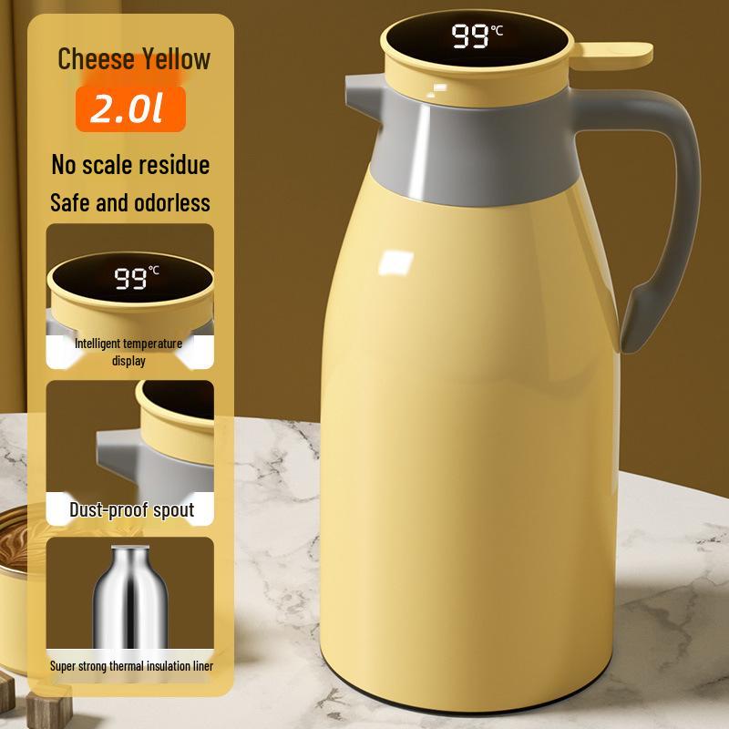 2026 Smart Temperature-Control Kettle: Large Capacity, Insulated, Temperature Display, Hot Water Bottle for Home Use.