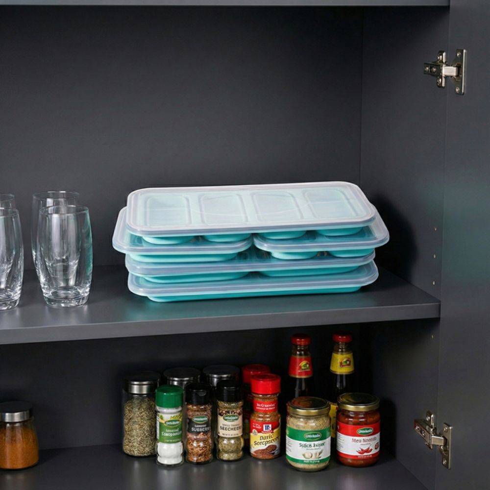 Reusable Silicone Freezer Tray with Lid Soup Cubes Tray New Silicone Freezer Mold  Freezer Use