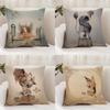 M--Mrs M-Mighetto Print Cushion Cover Premium Comfort Reversible Pillow Cover - Dual - Use Design for Home & Car
