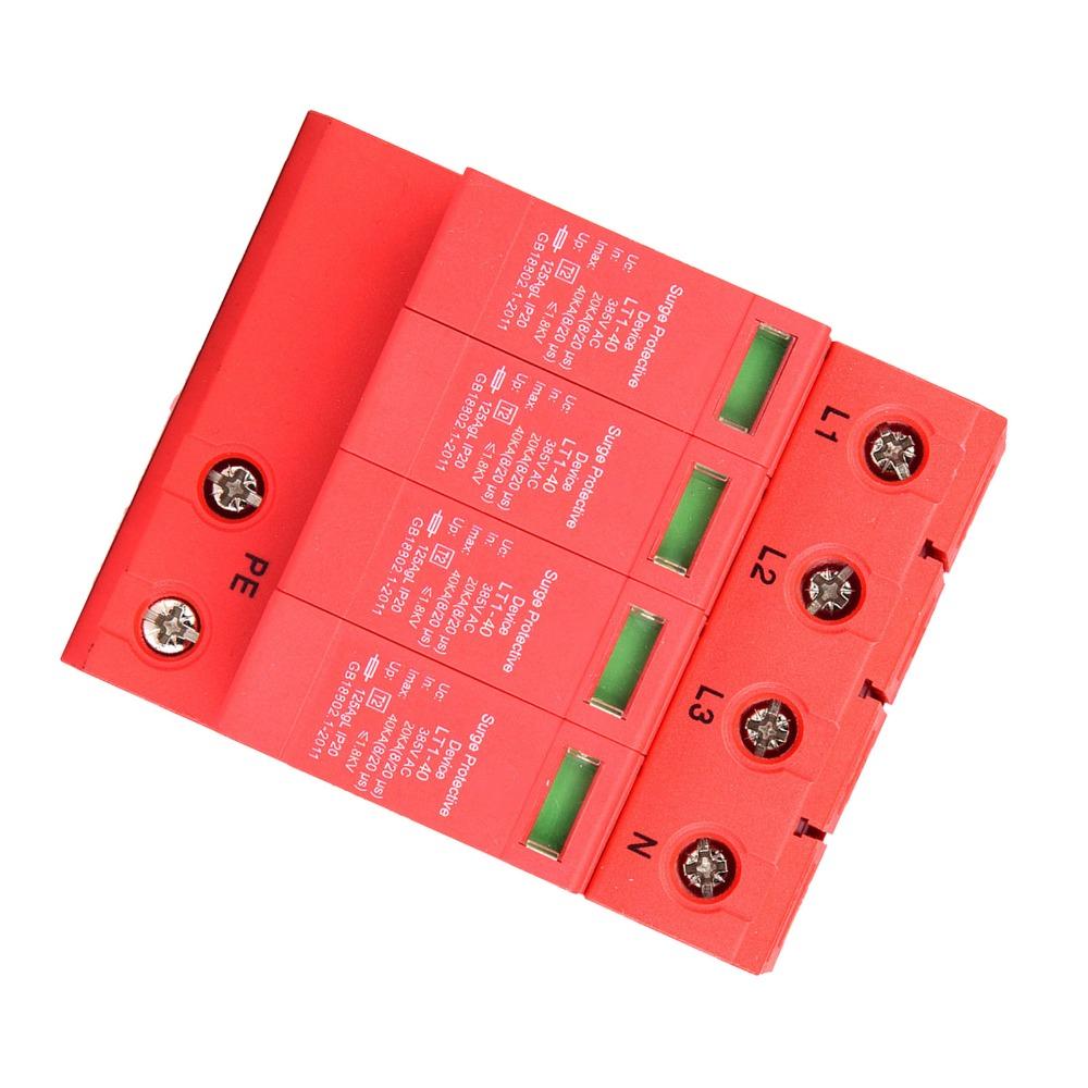 Durable 4P Low Voltage Arrester 40KA 385V Power Transient Protector Protective Device Industrial