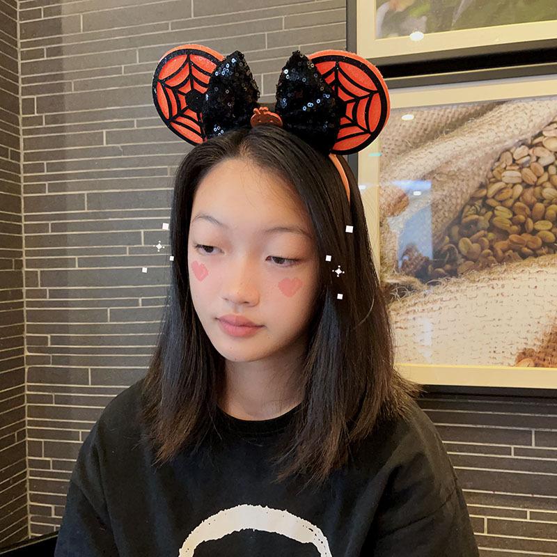 Kids' Halloween Minnie Ears Bow Headband for Festival & Fun Photos