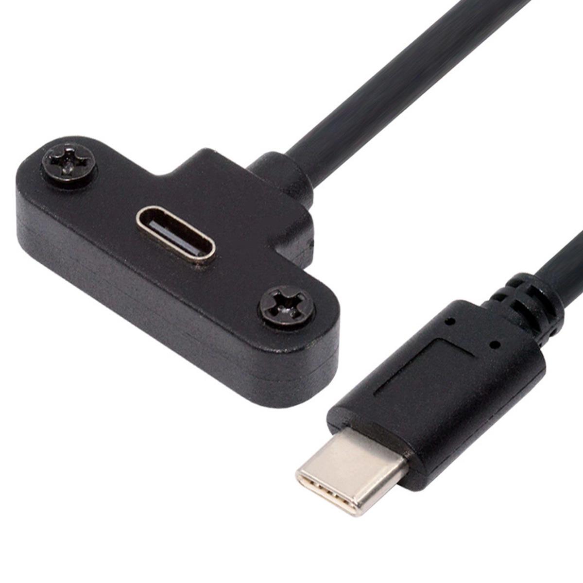 

UC-171-0.3M 0.3м USB-C 480 Мбіт/с Type-C Штекер до Кутового Гнізда Подовжувач Кабель для Передачі Даних з Гвинтовим Замком для Камери VR As Shown A