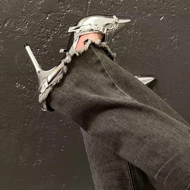 Shoes Female  Slip On Women's High Heels Fashion Party Pumps Women Buckle Pointed Toe Shallow Thin Heels Outdoor Shoes Women