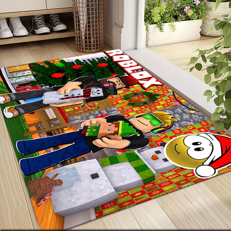 1Pc Elf Shelf Roblox Carpet Rug Soft Washable Antislip Home Living Room Sofa Mats Personalized Christmas Rug