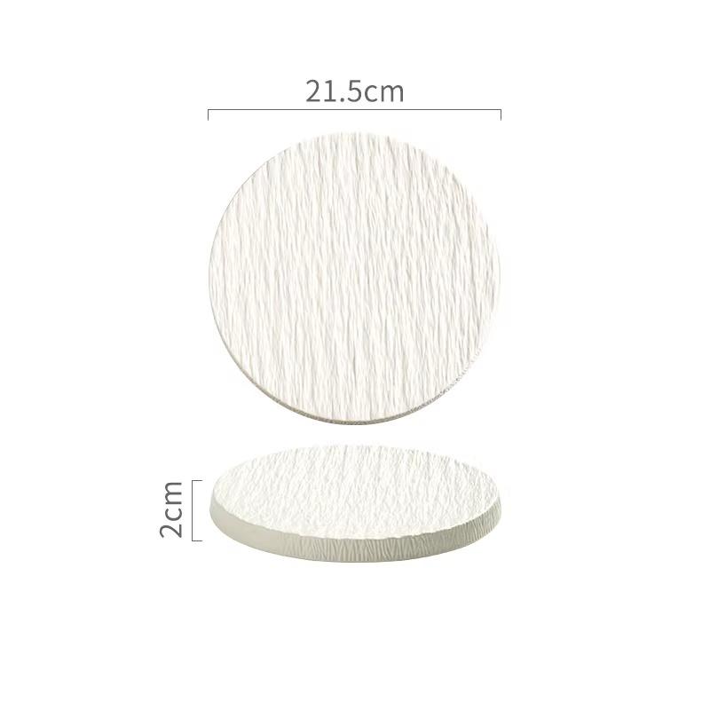 

1PC Creative Rock Pattern Ceramic Plate Japanese Tableware Western Food Tray High-end Steak Plate Hotel Commercial