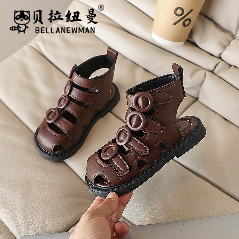 

Girls Fashion Roman Sandals Summer New Korean Style Student Casual Shoes Children s Soft Sole Beach Shoes 22Code