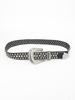 2025 Versatile Rhinestone Leather Belt with Sequin Decor for Men and Women