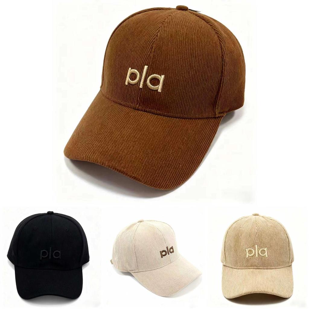Corduroy Baseball Cap With Embroidered Letters For Sun Protection And Casual Style