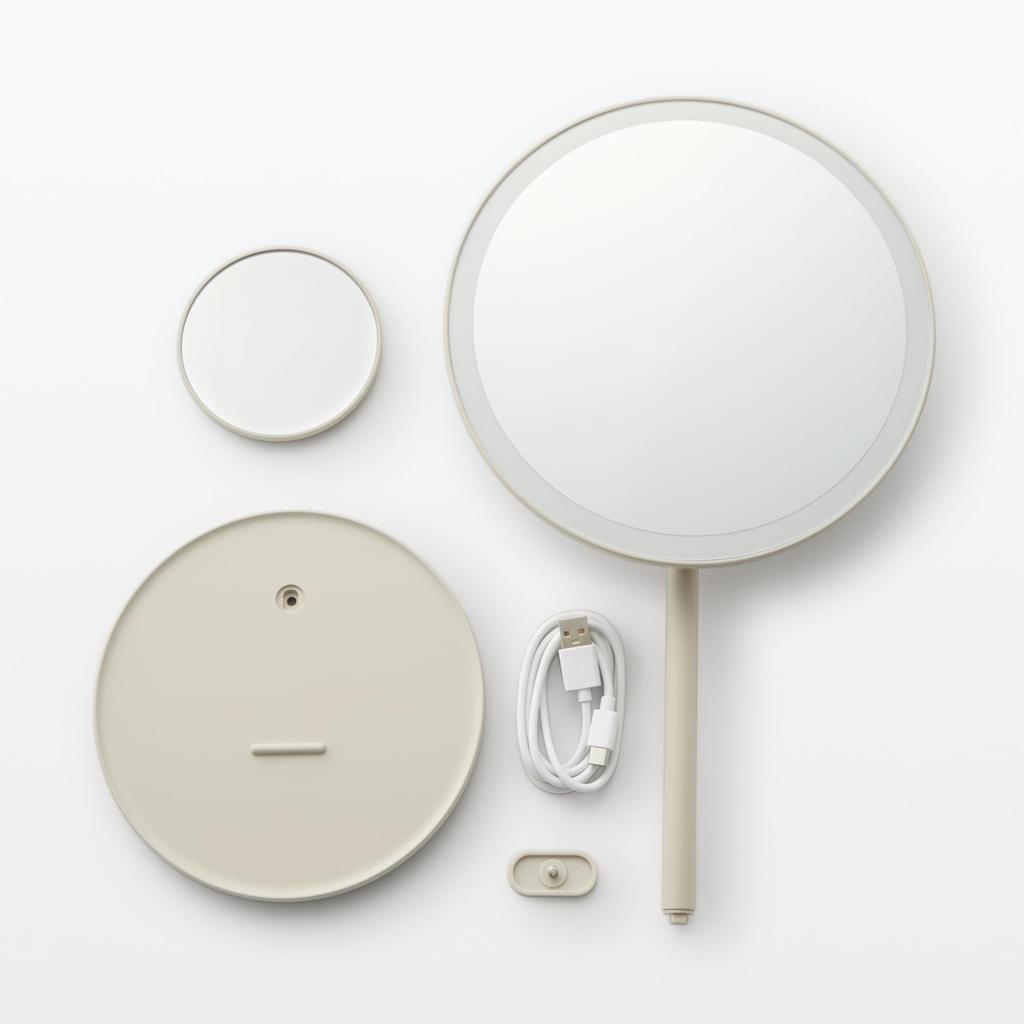 MUJI Kabelloser LED-Lichtspiegel mit 5-facher Vergrößerung LA1TIA4A MJ-LMR1
