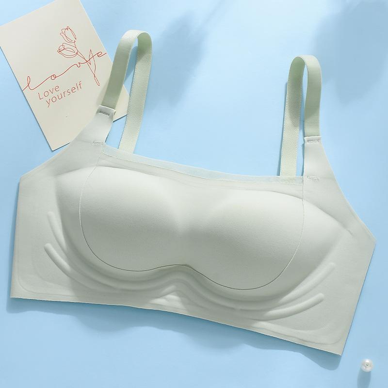 Nahtlose rückenfreie Hollow-Unterwäsche für Damen, gerafftes Oberteil, BH gegen Durchhängen, trägerloser Sport-BH, dünnes Design