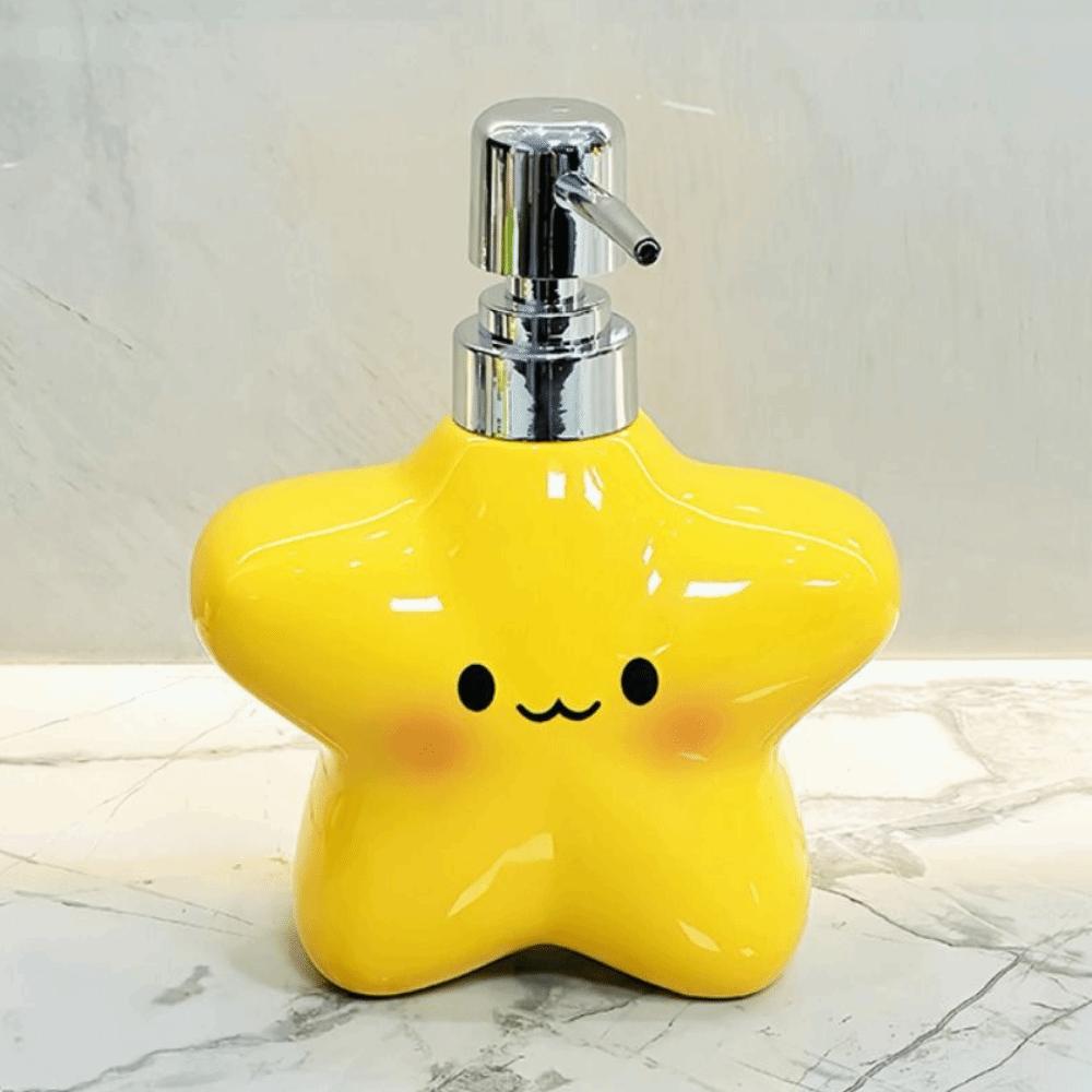Cute Ceramic Soap Dispenser 400ML Ceramic Star Lotion Bottle Hand Sanitizer Bottle  Hotel Household
