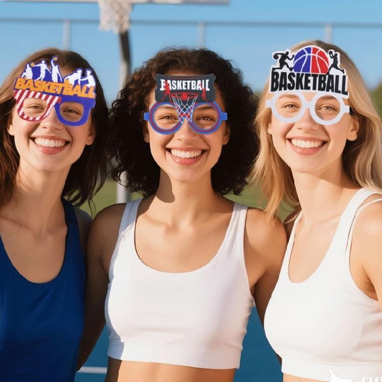 Plastic Basketball Eyeglass Basketball Glasses Frame Photo Booth Props Basketball Game Eyeglass Eyewear Gifts Women Men