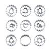 9-Piece Stainless Steel Cookie Cutter Set for Easter & Christmas - Includes Jam Cutout & Fondant Molds