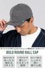 Nakota BOLD ROUND CAP Baseball Short Solid Simple Casual and Free Size Gray Cap, Brim, Denim, Style, Men's Women's, Spring, Summer, Autumn, Winter,