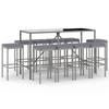 VidaXL Garden Bar Set with Cushions 11 Pcs, Patio Furniture with Table and Stool, Furniture Set 3187640