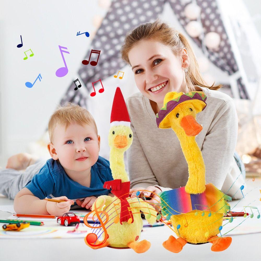 Sound Recording Dancing Duck Plush Doll Talking Animals Singing Dancing Duck Toy  Children