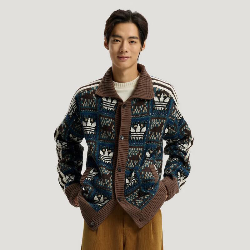 Adidas Trefoil Relaxed Knit Cardigan Jacket KT0715 S