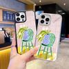 Wholesale Art Illustration Potted Flowers for iPhone17 Large Hole Glass Apple 16 Anti-Drop Phone Case