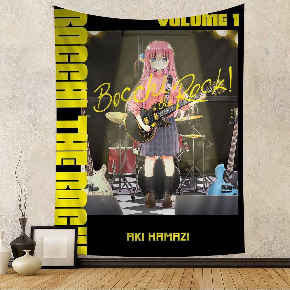 Anime Singer BBocchi The Rock Cartoon Tapestry Wall Hanging Decoration Household Home Decor
