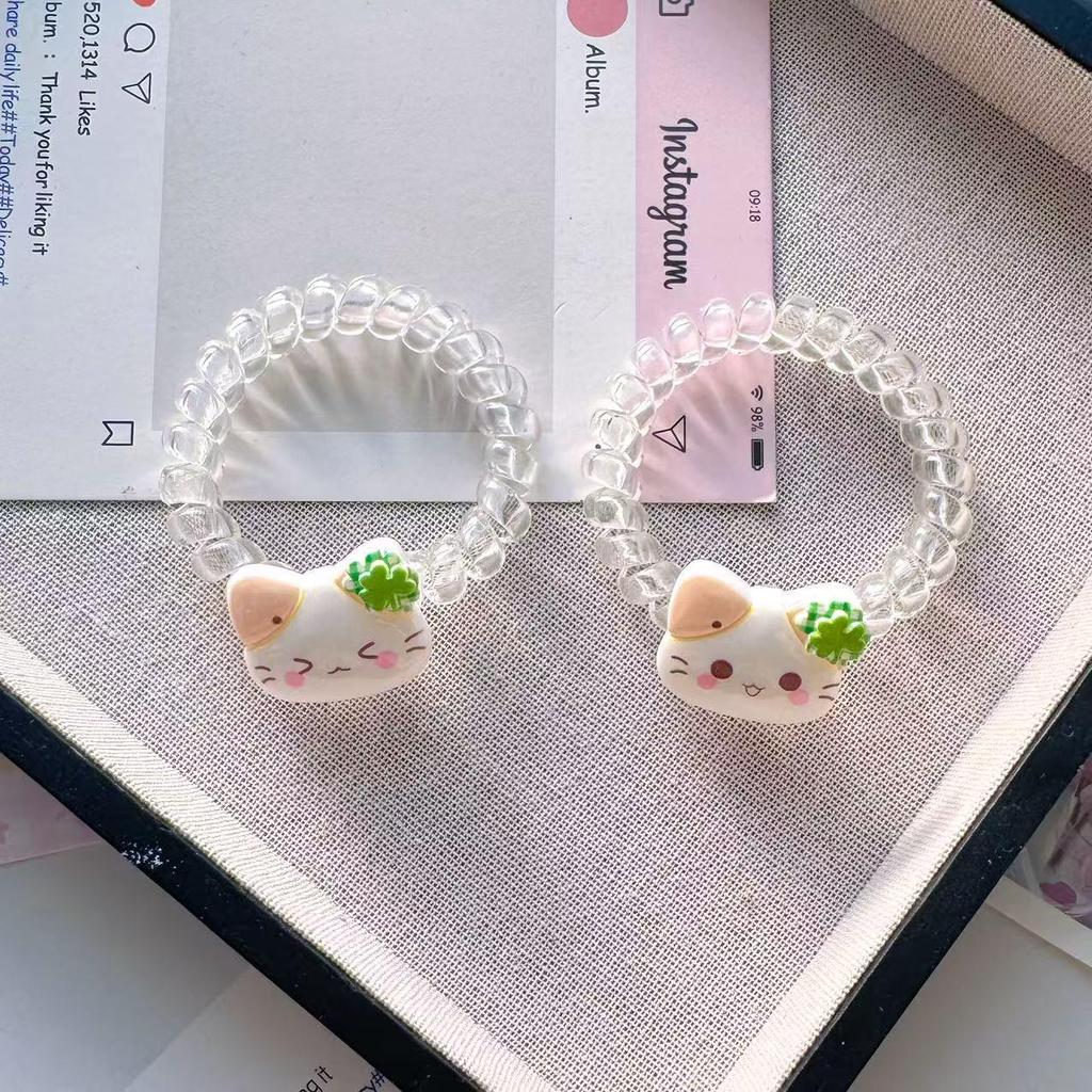 Four-Leaf Clover Cat Elastic Hair Tie Headband