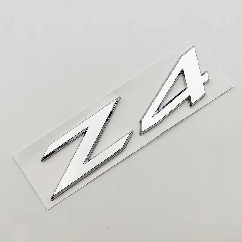 3D ABS Chrome Black Logo Z4 Emblem Letters Nameplate Sticker Car Trunk Badge For BMW Z4 E85 E89 Accessories Tw2
