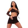 Missy Empire Womens/Ladies Lace Up Mesh Crop Top