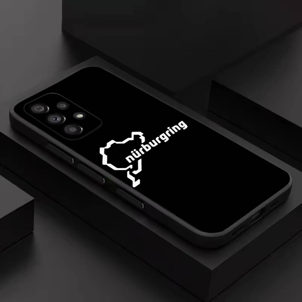 Nurburgring Sport Car Cool Phone Case For Samsung S 26,25,24,23,22,30,21,10,9,Ultra,Plus,Lite,FE,4,5G Black Soft Case