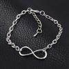 Fashion 8-shaped Alloy Bracelet Retro Minimalist Couple Bracelet 8-shaped Bracelet Women's Jewelry Bracelet Accessories Gifts