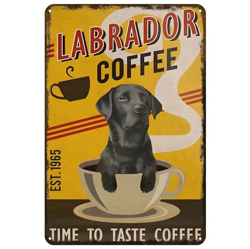 Easily Distracted by dogs and books Metal Tin Signs Posters Plate Wall Decor for Bars Man Cave Cafe Clubs Retro Posters Plaque