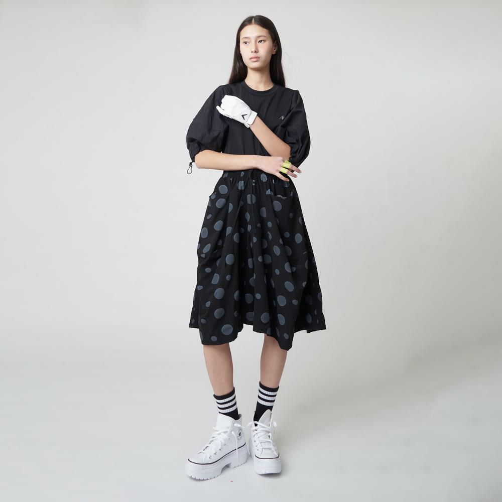 ATHPLATFORM Aw51Th02 Bubble Sleeve Top_Black