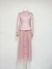 Elegant Lace Top & Waist-Cinching Long Skirt Set: Spring 2026 Collection