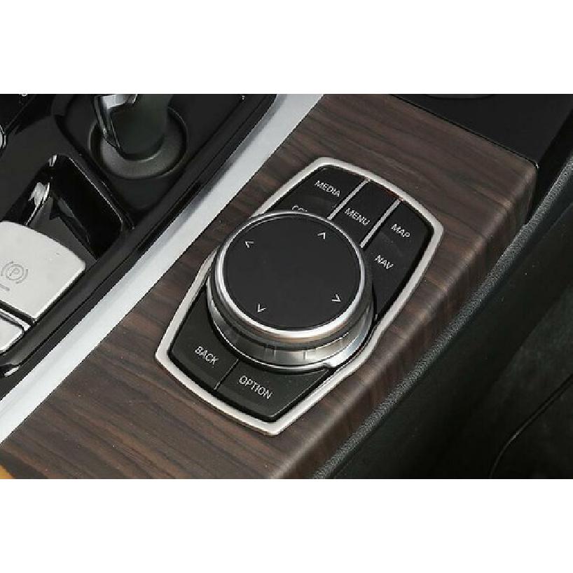 Silver Steel Console Multimedia Buttons Frame Trim For BMW X3 G01 X4 2018-