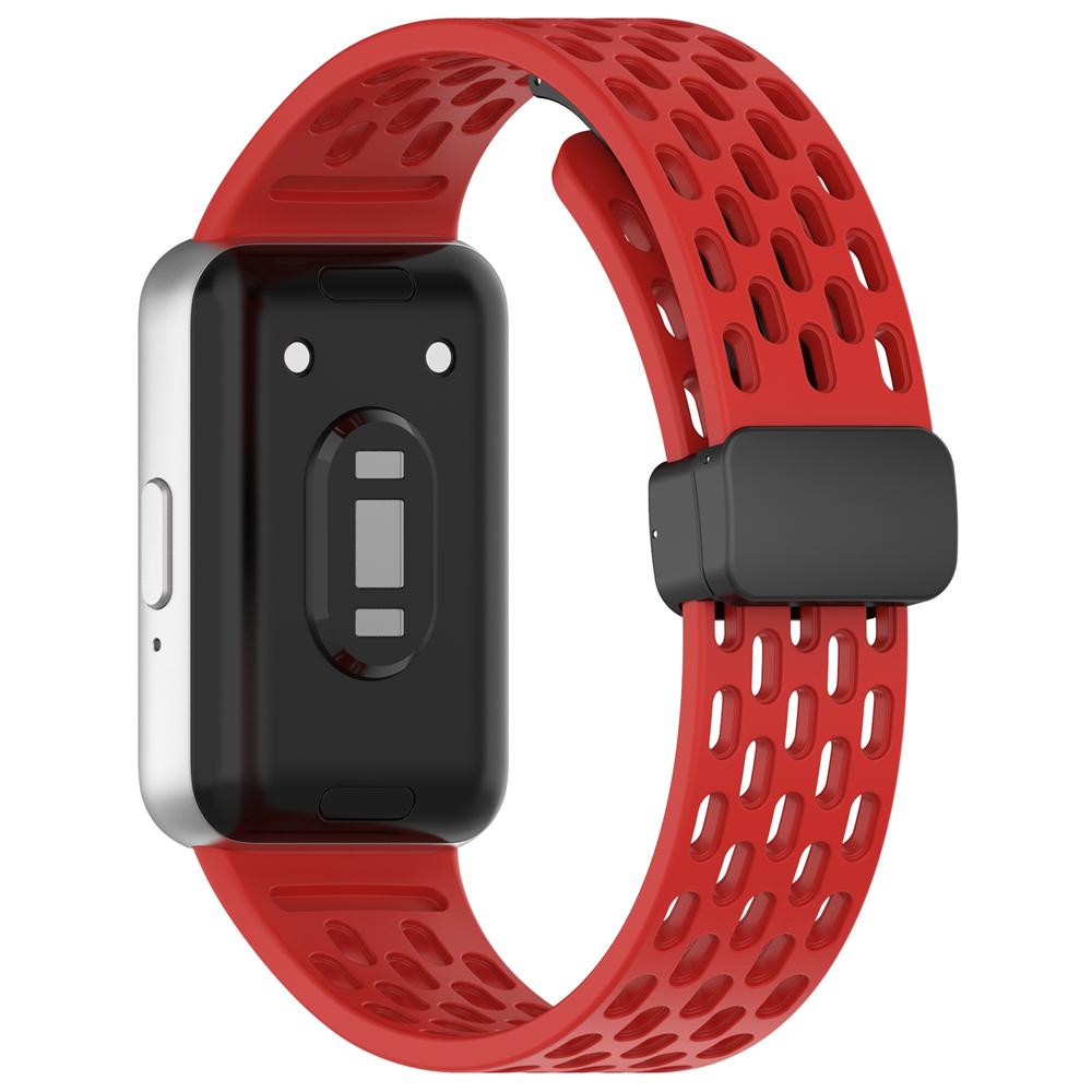 Correa de Silicona Para Samsung Galaxy Fit 3 Deportiva Hueca Transpirable Banda Hebilla Magnética Pulsera Para Samsung Galaxy Fit 3 Pulsera