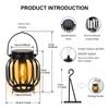Upgrade Solar Lantern Outdoor Lights Metal Solar Hanging Lamp Vintage Wall Lights Waterproof Fence Garden Yard Patio Decor