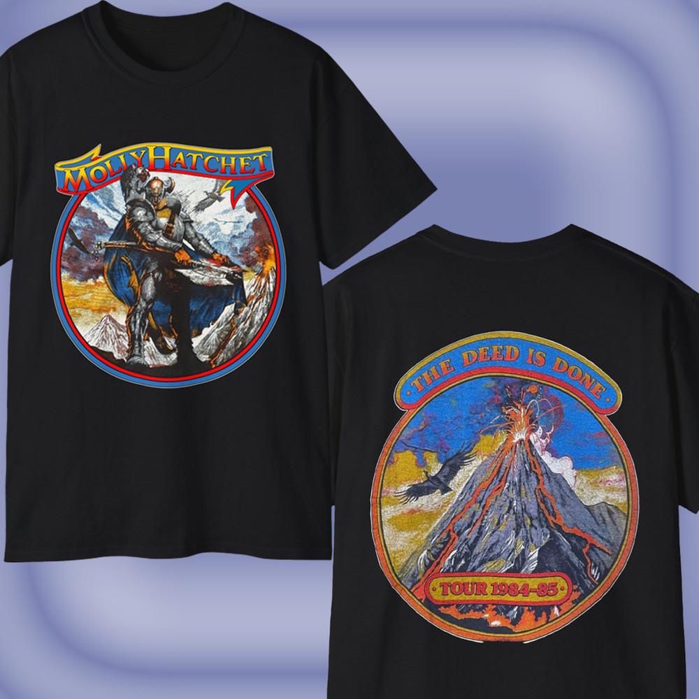 Molly Hatchet The Deed Is Done Cotton Black Full Size T Shirt For Men SE246 Unisex T-Shirt XXL