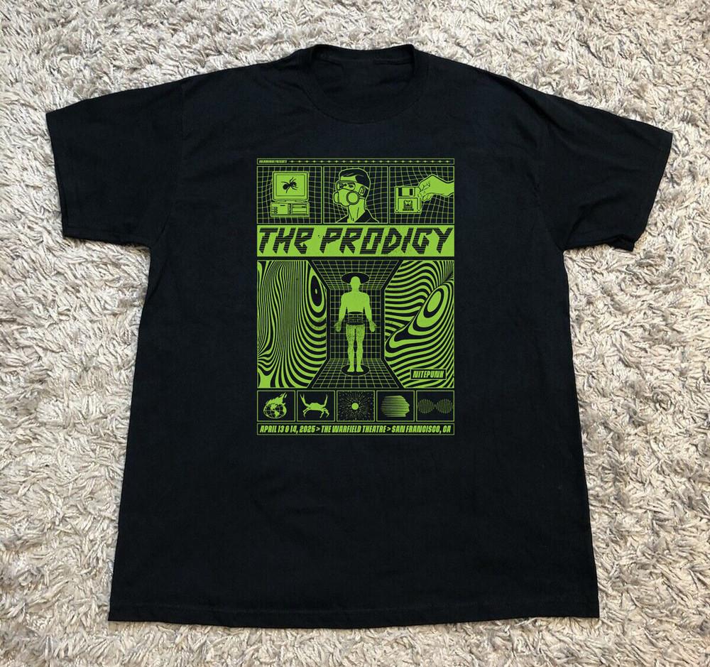 РЕДКИЙ The Prodigy Черная Хлопковая Футболка Все Размеры S-5XL Подарок Для Фанатов Футболка HD232 Унисекс Футболка XL