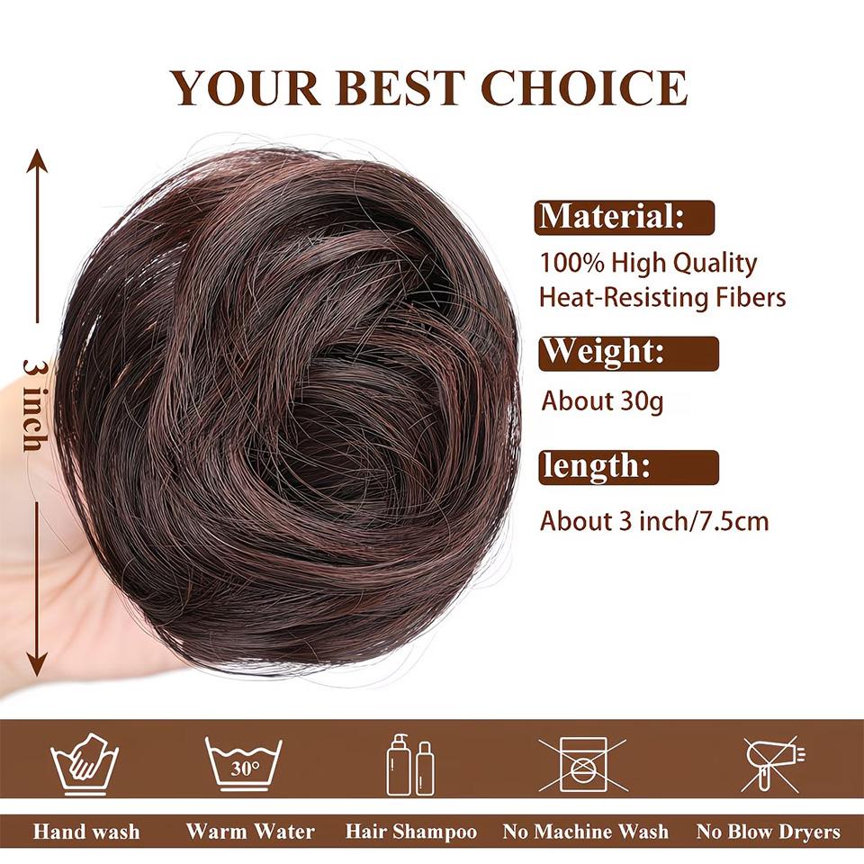 Міні Пучок Перуки Стиль Зачіска Пучок Нарощування Перука Недбалий Вушка Кішки Накладне Волосся Петля Затискач Стиль Пучок