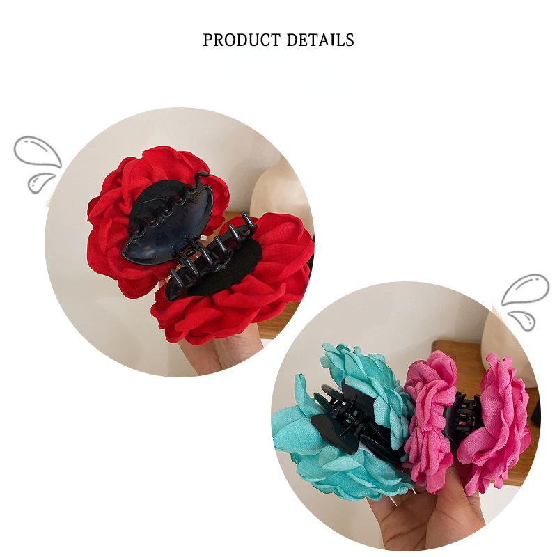 Stoff Rosenblume Haarspange Damen Mädchen Koreanische Mode Haarspangen Kunststoff Haarspange Kopfschmuck Haarstyling-Accessoires