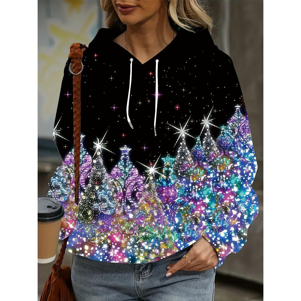 Creative Christmas Snowman 3D Printed Pocket Hoodie Autumn Winter Warm Comfortable Loose Soft Women's Sports Versatile Hoodies