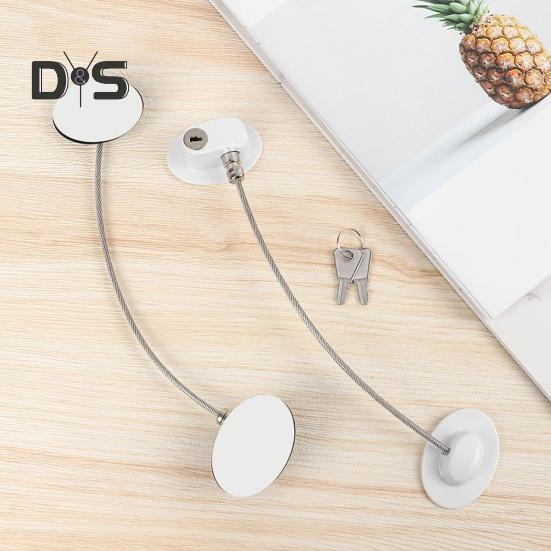 Stainless Steel Window Restrictor Lock Adhesive Door Window Lock with Keys Childproof Casement Window Anti Theft Window Cabinet Fridge Security Lock