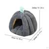 Cat Bed Kitten Nest Pet House Warm Soft Velvet Cave with Non-Slip Base Suitable for Small Animals in