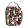 Corgi Floral Dog Vintage Insulated Lunch Bags Leakproof Animal Reusable Thermal Bag Tote Lunch Box Office Picnic Girl Boy